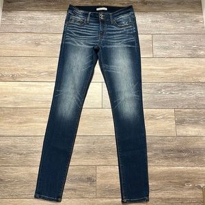 R 1959 REFINED BY DAYTRIP LYNX SKINNY JEANS DARK WASK LONG INSEAM SIZE 29L BLUE